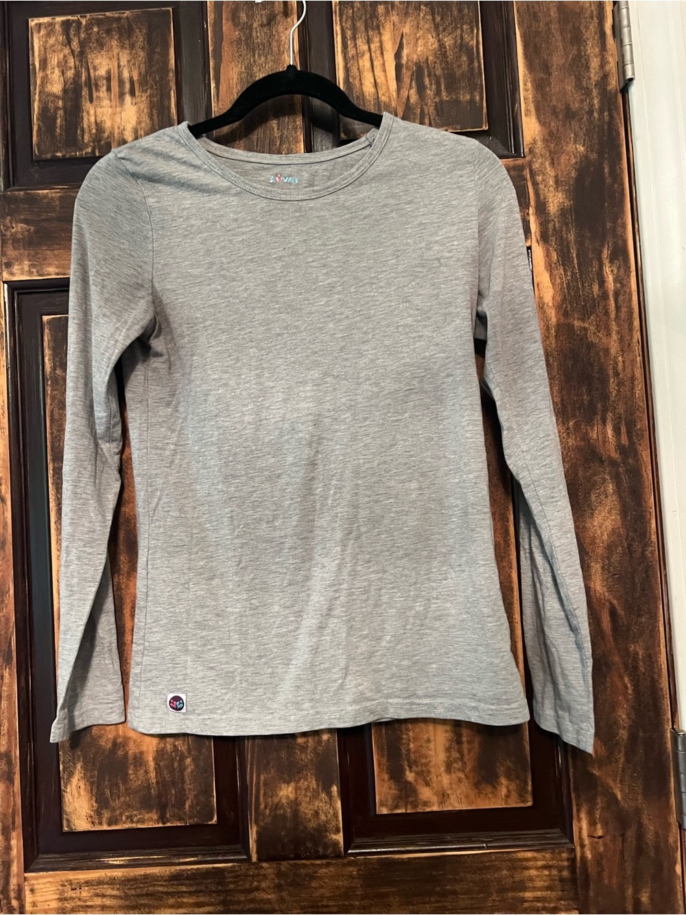 Light Gray Women's Long-Sleeve Crewneck Top